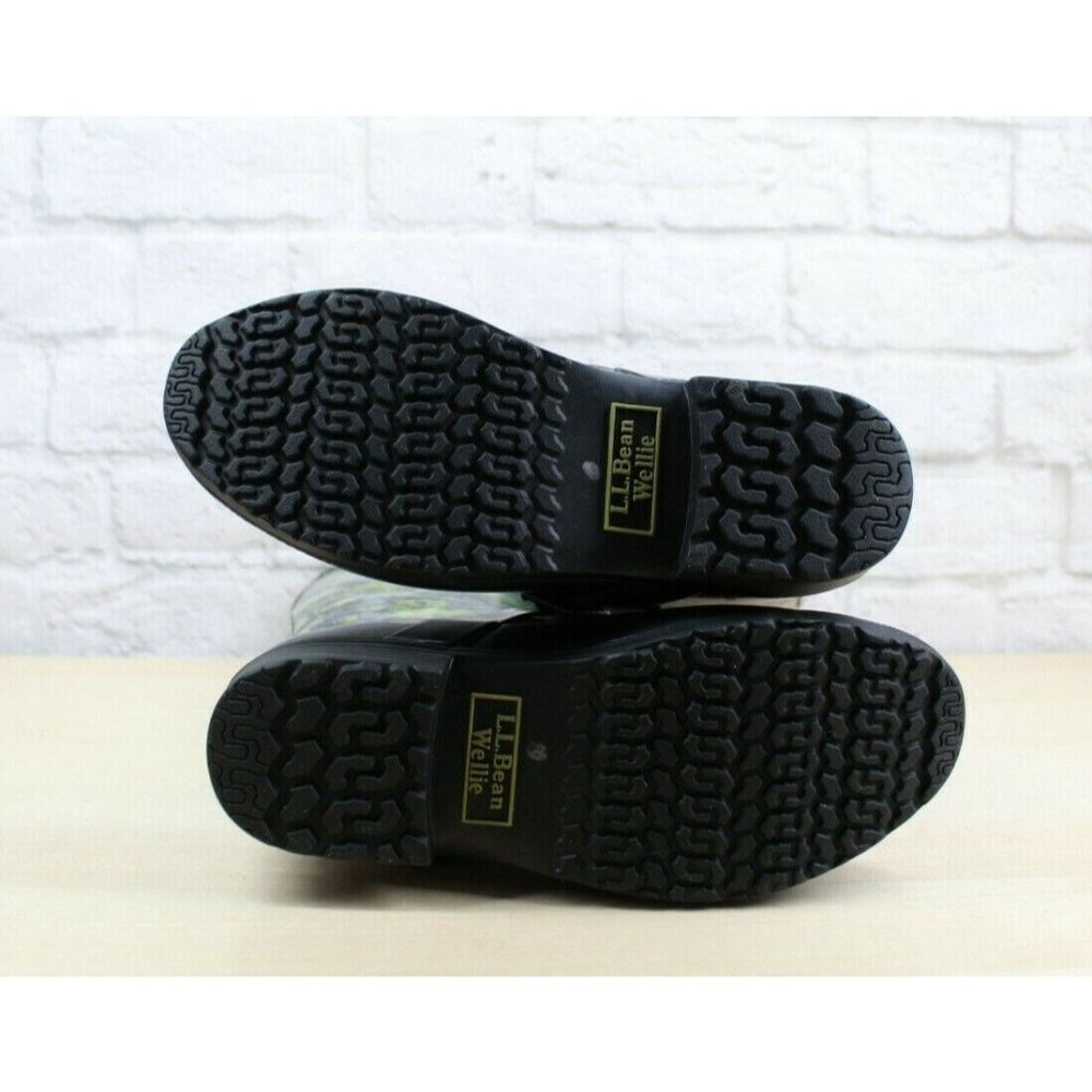 LL Bean Wellie Mariner Blue Camouflage WP Knee High Rain Boots Size 7 M - Picture 9 of 9